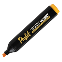 Evidenziatore Video pastel - punta a scalpello - da 1 - 5 mm - arancione mandarino - conf. 12 pezzi - Tratto - 833503 - 8000825025181 - DMwebShop