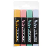 Evidenziatore Video Pastel - punta a scalpello - da 1 - 5 mm - colori assortiti - astuccio 4 pezzi - Tratto - 835800 - 8000825062247 - DMwebShop