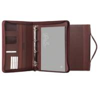 Portablocco Office - con manico - ecopelle - con zip - 28 x 36 cm - marrone - InTempo - 8249OF33 - 8029221821401 - DMwebShop