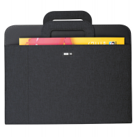 Portablocco - tessuto - con anelli - nero - 28,5 x 36 cm - City Time 61742