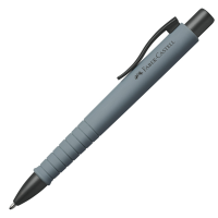 Penna a sfera a scatto Poly Ball - Punta 0,7 mm - fusto grigio pietra - Faber Castell - 241188 - 6933256643407 - DMwebShop