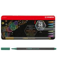 Pennarelli Pen 68 - colori assortiti metallic - scatola in metallo 8 pezzi - Stabilo - 6808-8-32 - 6808/8-32 - 4006381546386 - DMwebShop