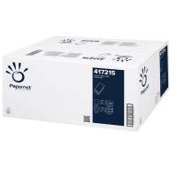Asciugamani piegati a V - 2 veli - 18 gr - goffratura a onda - 24 x 21 cm - bianco - conf. 20 pezzi da 150 - Papernet - 417215 - 89377A - DMwebShop