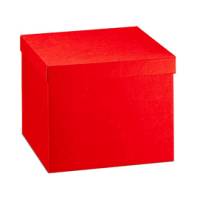 Scatola con coperchio - 30 x 30 x 24 cm - seta rosso - conf. 2 pezzi - Scotton - 13697C - 3118988 - DMwebShop