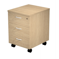 Cassettiera Easy - 41,8 x 52 x 59,5 cm - 3 cassetti - con ruote - rovere - Artexport - 60019_C - DMwebShop