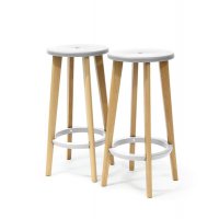 Sgabello Woody - bianco - set 2 pezzi - Paperflow - K700531 - 3660141230321 - DMwebShop