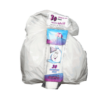 Sacchi bagno - 40 x 50 cm - 15 lt - 16 micron - bianco - conf. 30 pezzi - Rolsac - 10080 - 8010405001122 - DMwebShop