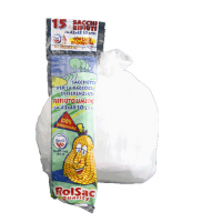 Sacchi bio - 42 x 52 cm - 10 lt - 17 micron - bianco - conf. 15 pezzi - Rolsac - 10130 - 248010405000736 - DMwebShop