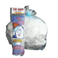 Sacchi - 50 x 60 cm - 30 lt - 16 micron - azzurro trasparente - conf. 20 pezzi - Rolsac - 10063 - 8010405026187 - DMwebShop