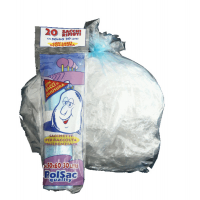 Sacchi - 50 x 60 cm - 30 lt - 16 micron - azzurro trasparente - conf. 20 pezzi - Rolsac - 10063 - 8010405026187 - DMwebShop