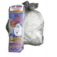 Sacchi - 50 x 60 cm - 30 lt - 16 micron - trasparente neutro - conf. 20 pezzi - Rolsac - 10064 - 8010405000712 - DMwebShop