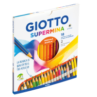 Pastello Supermina - mina 3,8 mm - con 2 matite HB / 2B - astuccio 18 + 2 pezzi - Giotto - 236300 - 8000825021183 - DMwebShop