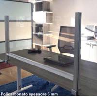 Schermo protettivo da scrivania - con morsetto in alluminio - 60 x 82 cm - Studio T - PTA3-85 - DMwebShop