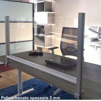 Schermo protettivo da scrivania - con morsetto in alluminio - 60 x 102 cm - Studio T - PTA3-105 - DMwebShop