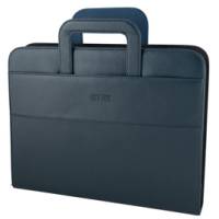 Portablocco similpelle con anelli blu 28,5 x 36 cm - 14705