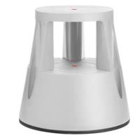 Sgabello Roll a step con ruote 24 x 45 x 45 cm grigio chiaro Caimi - 13558