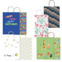 Shoppers con manici 26x34,5 cm fantasie assortite - 15388