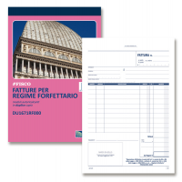 Blocco fatture per regime forfettario - 50-50 - copie autoricalcanti - 21,5 x 14,8 cm - Data Ufficio DU1671RF000