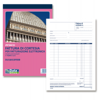 Blocco fatture di cortesia - 33-33-33 copie autoricalcanti - 21,5 x 14,8 cm - conf. 5 pezzi - Data Ufficio - DU16413FE00 - 8008842513964 - DMwebShop