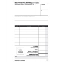 Blocco ricevute BeB - affittacamere - 25-25 - copie autoricalcanti - 16,8 x 10 cm - Data Ufficio - DU16257B250 - 8008842585138 - DMwebShop