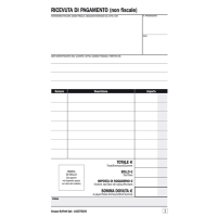 Blocco ricevute BeB - affittacamere - 25-25 - copie autoricalcanti - 16,8 x 10 cm - Data Ufficio - DU16257B250 - 8008842585138 - DMwebShop