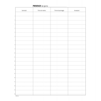 Registro firma presenza - 49 pagine - 31 x 24,5 cm - Data Ufficio - DU133810000 - 8008842586944 - DMwebShop