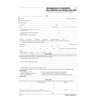 Dichiarazione conformita' impianto - snap 5 copie autoricalcanti - 31 x 21 cm - DU184110000 - conf. 50 pezzi - Data Ufficio - 884250000G - 88640A - DMwebShop