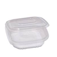 Contenitori in PP - con coperchio incernierato - 15,5 x 15,5 x 3,7 cm - conf. 50 pezzi - Europack - 48411052 - 8007626780066 - DMwebShop