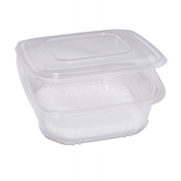 Contenitori in PP - con coperchio incernierato - 21,5 x 21,5 x 6,9 cm - conf. 50 pezzi - Europack - 48431062 - 8007626780141 - DMwebShop