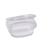 Contenitori ovali in PET - con coperchio incernierato - 12,2 x 10,4 x 3,8 cm - conf. 50 pezzi - Europack - 1507002501 - 8007626780264 - DMwebShop
