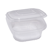 Contenitori in PP - con coperchio incernierato - 15,5 x 15,5 x 5,7 cm - conf. 50 pezzi - Europack - 48411072 - 8007626780073 - DMwebShop