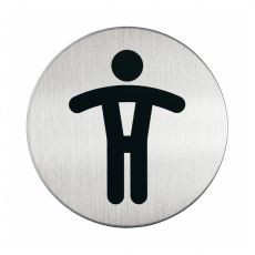 Pittogramma diametro 8,3cm 'Toilette Uomo' in Acciaio Durable 4905-23