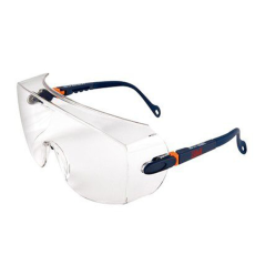 Sovraocchiali di protezione serie 2800 - policarbonato - montatura blu scuro - lenti trasparente - 3m 22467