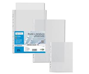 Buste forate Ercole PVC liscio - 22 x 30 cm - trasparente - conf. 25 pezzi - Sei Rota - 502230 - 8004972005522 - DMwebShop