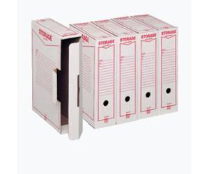Scatola archivio Storage - A4 - 8,5 x 31,5 x 22,3 cm - bianco e rosso - 1601 Esselte Dox - conf. 32 pezzi - King Mec - 00160100 - 8004389022945 - DMwebShop