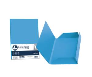 Cartelline 3 lembi Luce - 200 gr - 24,5 x 34,5 cm - azzurro - conf. 25 pezzi - Favini - A50G434 - 8007057263268 - DMwebShop