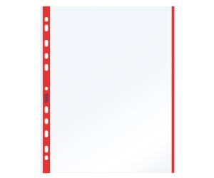 Buste forate con banda colorata Linear buccia - 21 x 29,7 cm - rosso - conf. 10 pezzi - Favorit - 100460030 - 8006779318409 - DMwebShop