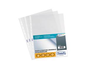 Buste forate Special PP Superior buccia - 21 x 29,7 cm - trasparente - conf. 50 pezzi - Favorit - 100460026 - 8006779001301 - DMwebShop