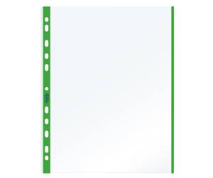 Buste forate con banda colorata Linear buccia - 21 x 29,7 cm - verde - conf. 10 pezzi - Favorit - 100460031 - 8006779318454 - DMwebShop