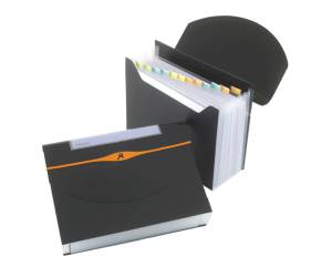 Cartella a soffietto Optima - 13 tasche - 23 x 33 cm - nero - Rexel - 2102483 - 5028252066952 - DMwebShop