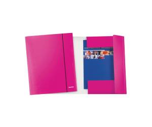Cartella con elastico WOW - cartoncino plastificato - 3 lembi - fucsia metal - conf. 5 pezzi - Leitz - 39830023 - 4002432534722 - DMwebShop