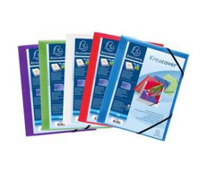 Cartella personalizzabile Kreacover - con elastico - PP - 24 x 32 cm - colori assortiti - conf. 5 pezzi - Exacompta - 55189E - 3130630551898 - DMwebShop