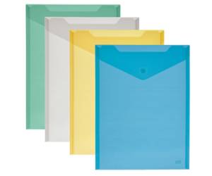 Busta con bottone - formato verticale - 13,5 x 18,5 cm - colori assortiti - conf. 12 pezzi - Lebez - 80199 - 8007509062296 - DMwebShop