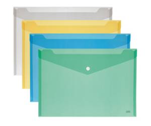 Busta con bottone A7 PP colori assortiti - 5208