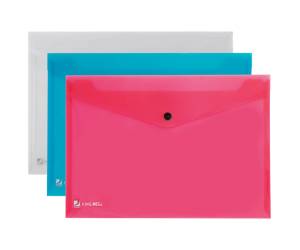 Busta con bottone Pull 21 x 29,7 cm colori assortiti King Mec 111355 - 2930