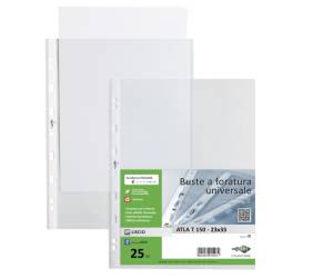 Buste forate Atla T pesante liscio 23 x 33 cm trasparente Sei Rota 662317 - 4152