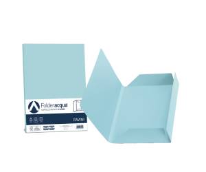 Cartellina 3 lembi Acqua 200 gr A4 cartoncino bristol celeste - 5123