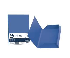 Cartellina 3 lembi Luce 200 gr A4 cartoncino bristol blu prussia - 5104