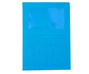 Cartelline a L con finestra Sintex cartoncino 120 gr 22 x 31 cm azzurro Blasetti 572 - 5584