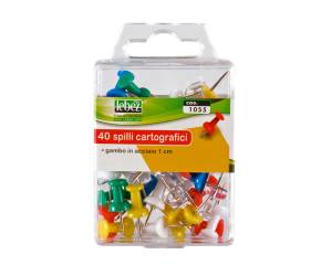 Spilli cartografici a clessidra - colori assortiti - conf. 40 pezzi - Lebez - 1055 - 8007509010556 - DMwebShop